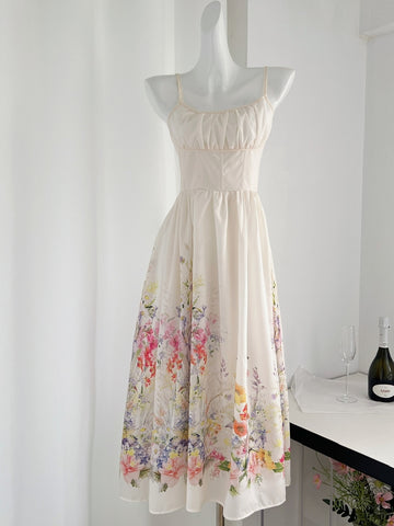 Summer Days Delightful Floral Midi Dress