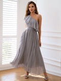 Pewter Poetess Pleated Maxi Dress