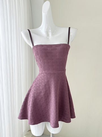 Marries Classic Purple Mini Textured Dress