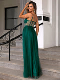 Pine Majesty Elegant Evening Dress