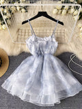 Ethereal Pastel Blue Mini Dress