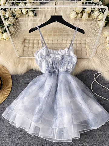 Ethereal Pastel Blue Mini Dress Sassymyprom Ethereal Pastel Blue Mini Dress Sassymyprom