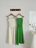 Vibrant Green Evening Dress with Side Slit