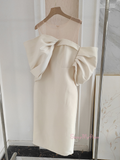 Sheath Column Satin Black & White Homecoming Dress