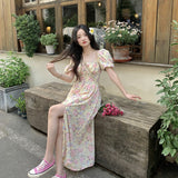 Vernal  Flowery Summer Breeze Maxi Dress