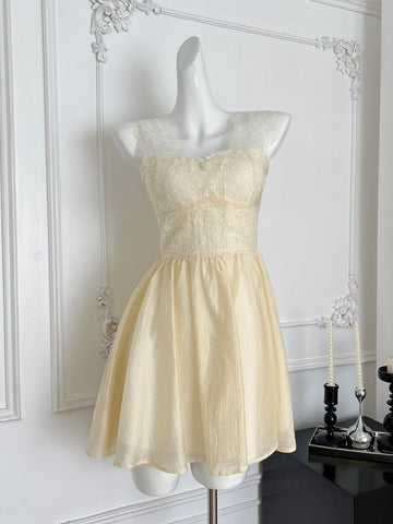 Sweetheart Neckline Charm Vintage Lace Overlay Dress