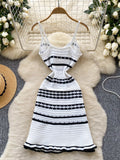 Effortless Look Striped Knit Dress