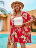 Stylish Tropical Print Ensemble Summer Set