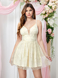 Vintage Vogue Cream Lace A-Line Dress