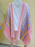 Vibrant Chevron Tassel Fit Knit Sweater