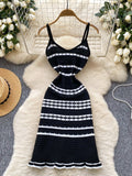 Effortless Look Striped Knit Dress