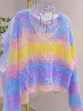 Cozy Comfort Colorful Relaxed Fit Sweater