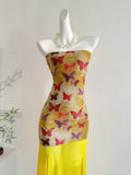 Eye Catching Two Tone Butterfly Dress