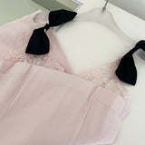 Lace Sweet Pink Sleeveless Dress