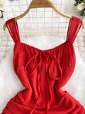 Radiant Red Ruched Evening Mini Dress