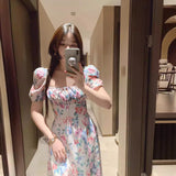 Veranda Blossoms Corset-Top Dress