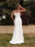 White Bowknot Mermaid Prom Dress