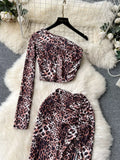 Leopard Essence One-Sleeve Jumpsuit