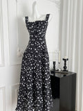 Refreshing Mint Floral Square Neck Tiered Maxi Dress