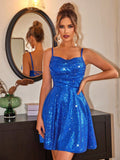 Electric Blue Sparkle Party Dress