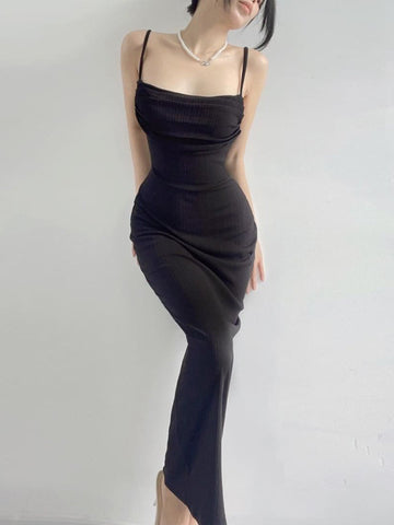 Black Midi Backless Bodycon Dress Black Midi Backless Bodycon Dress