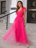 Ablaze with Charm Pink Tulle Masterpiece Dress