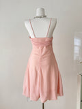 Chic Pink Sleeveless Bow Party Dress