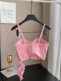 Pink 3D Flower Embellishments Pink Bustier