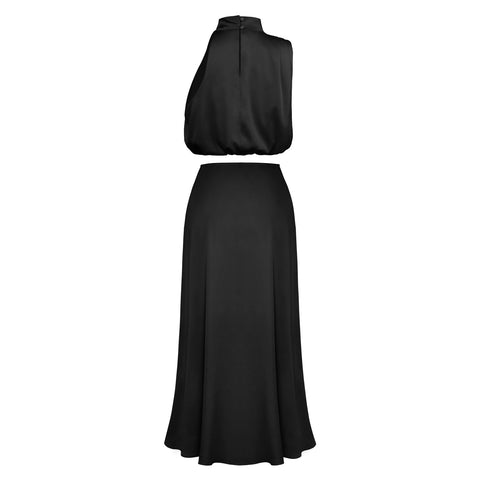 Azure Flow Grecian Party Dress S / Blue Azure Flow Grecian Party Dress S / Blue