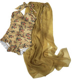 2Packs Print Bikini Swimsuit & Beach Skirt
