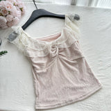 Charming Off Shoulder Pink Tulle Mini Dress