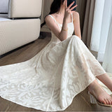 White Cascade Floral High-Low Dress