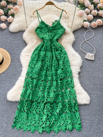 mesh overlay cami dress TSUN SHUIN Graphic Mesh Overlay Cami Dress