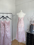 Lightweight Soft Pink Floral Maxi Dress