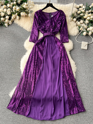 Ambience Sophistication Radiant Purple Gala Dress
