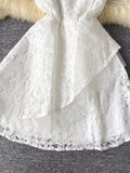 Romantic Rendezvous Bow-Tie Strapped Lace Dress