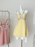 Silver Sequin Embellishments Pink Mini Dress
