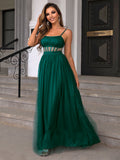 Pine Majesty Elegant Evening Dress