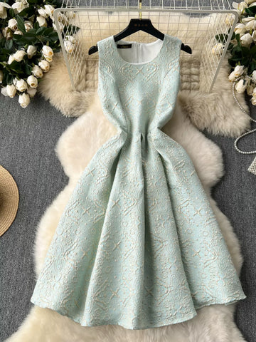 Floral Elegant Mint Dress