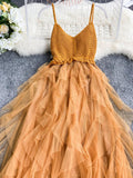 Orange Amber Tulle Dream Dress