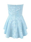 Vintage Charm Sky Blue Corset Dress