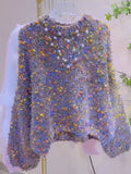 Colorful Boho-Chic Artistic Knit Sweater