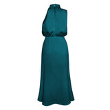 Dark Green Grace Floor-Length Dress