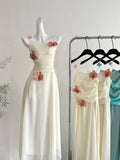 Summer Flowers Soft Hues Long Dress