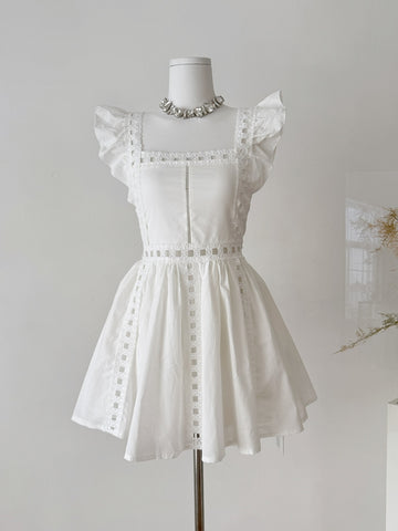 Lace Chic White Short Dress