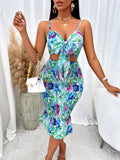 Vibrant Floral Two-Piece Dress