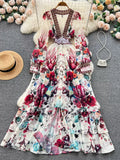 Floral fantasy maxi dress