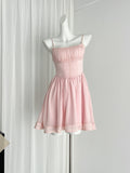 Pink Short Mini Pastel Summer Dress