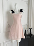 Lace Sweet Pink Sleeveless Dress