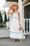 Classic Blue White Trim Dress